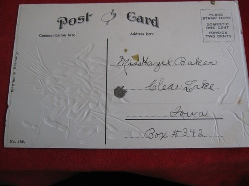 Vintage Embossed Flowers Forest Scene Post Card Early 1900's - Picture 4 of 7