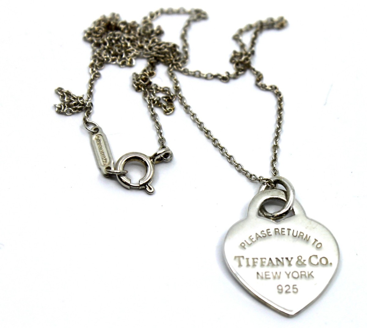 Please Return To Tiffany & Co Sterling Silver Medium Heart