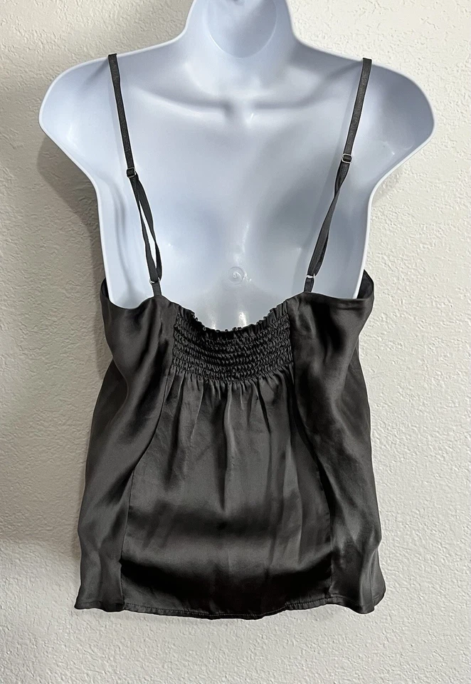 Metro 7 灰色丝绸 Y2K 婴儿娃娃 Fairygoth Whimsygoth 大号复古迷彩背心 — 第 3/4 张图片