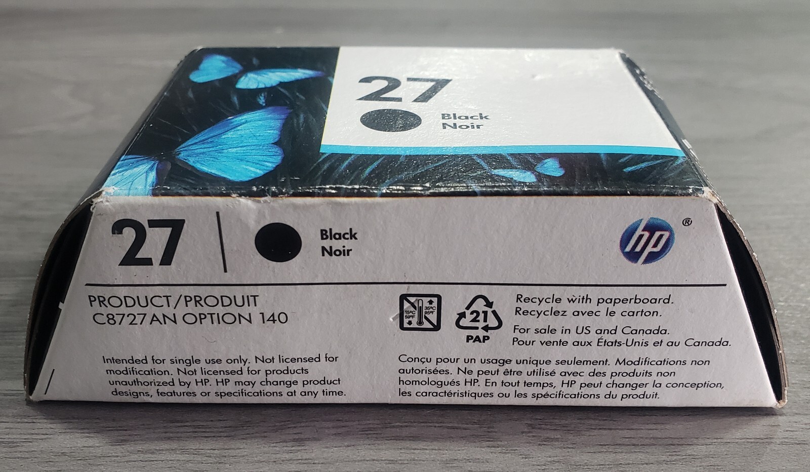 HP 27 INK CARTRIDGE C8727AN, BLACK *EXPIRED, DISTRESSED PKG eBay
