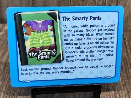 2007 Webkinz Series 2 W-Tales Snapshots The Smarty Pants - Foil INSERT NM - Picture 5 of 5