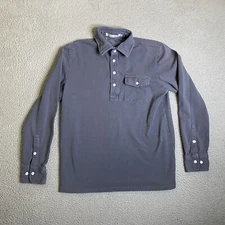 Criquet Shirt Shirt Men Small Polo Gray Short Sleeve Pocket Golf Preppy Outdoor
