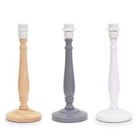 Traditional Wooden Candle Stick Table Lamp Base Living Room Bedroom Lounge Light