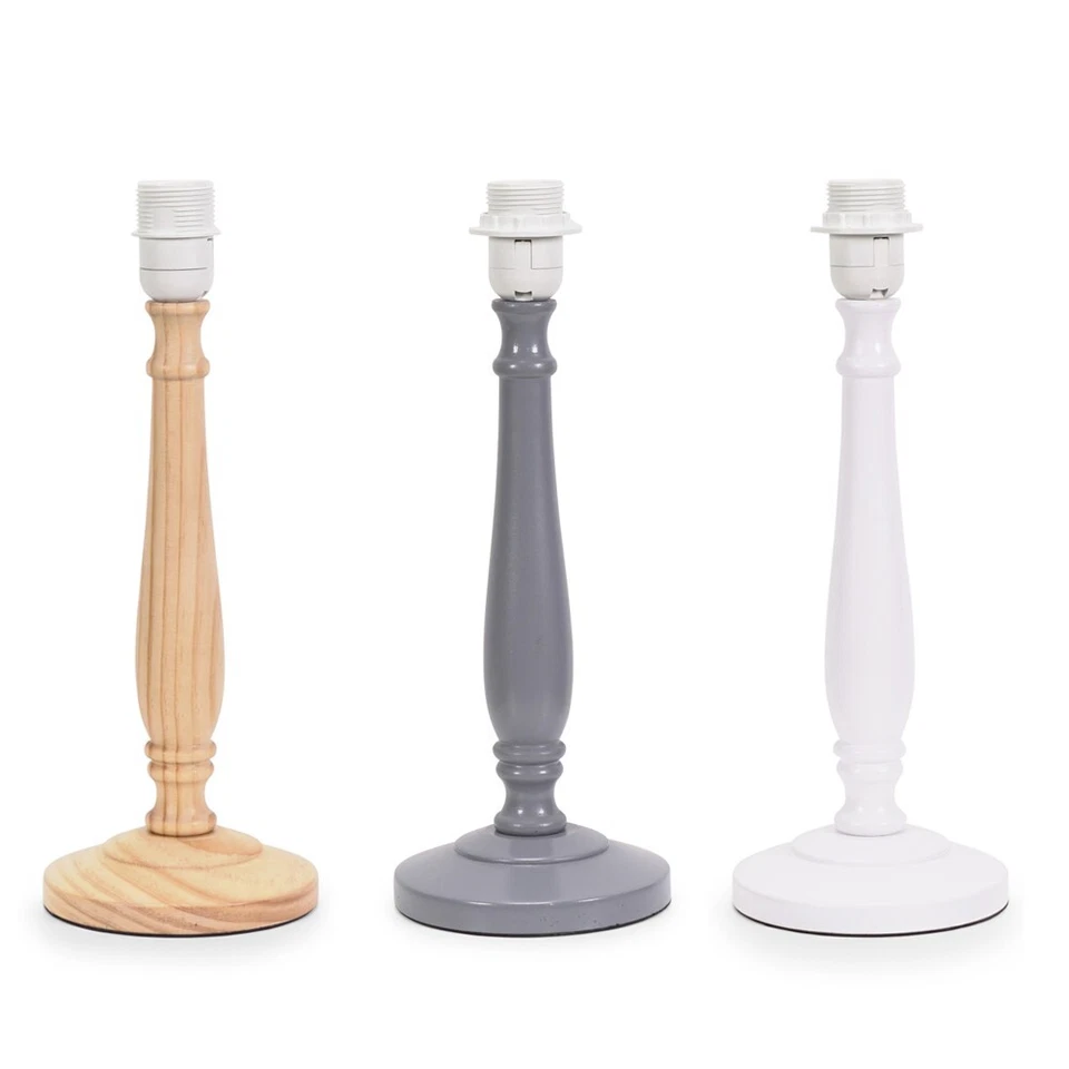 VALUELIGHTS Traditional Wooden Candle Stick Table Lamp Base Living Room Bedroom Lounge Light