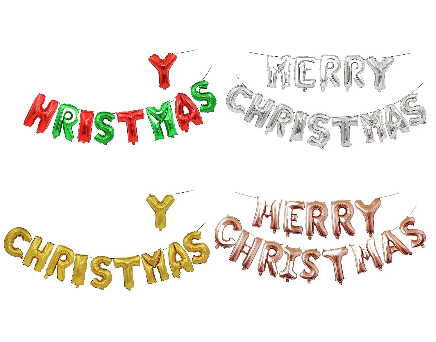 Christmas Letter Party Foil Balloons