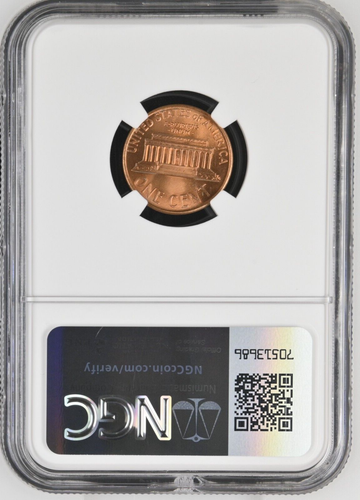 NGC certified MS67RD 1990 Lincoln penny cent no mint mark FULL RED - Picture 2 of 2
