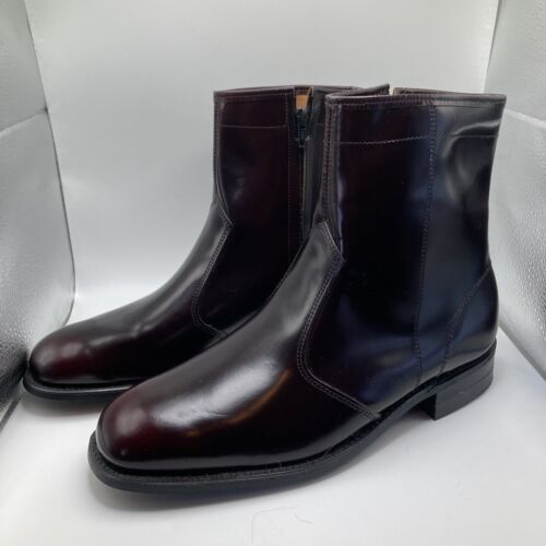 Good Year Boots Mens Size 8.5 EEE Neolite Ankle Maroon Leather Side Zip USA Made