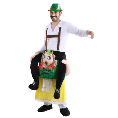 Herren Oktoberfest Tracht Bayerische Dame Schulter tragen Huckepack Ride Me Party 