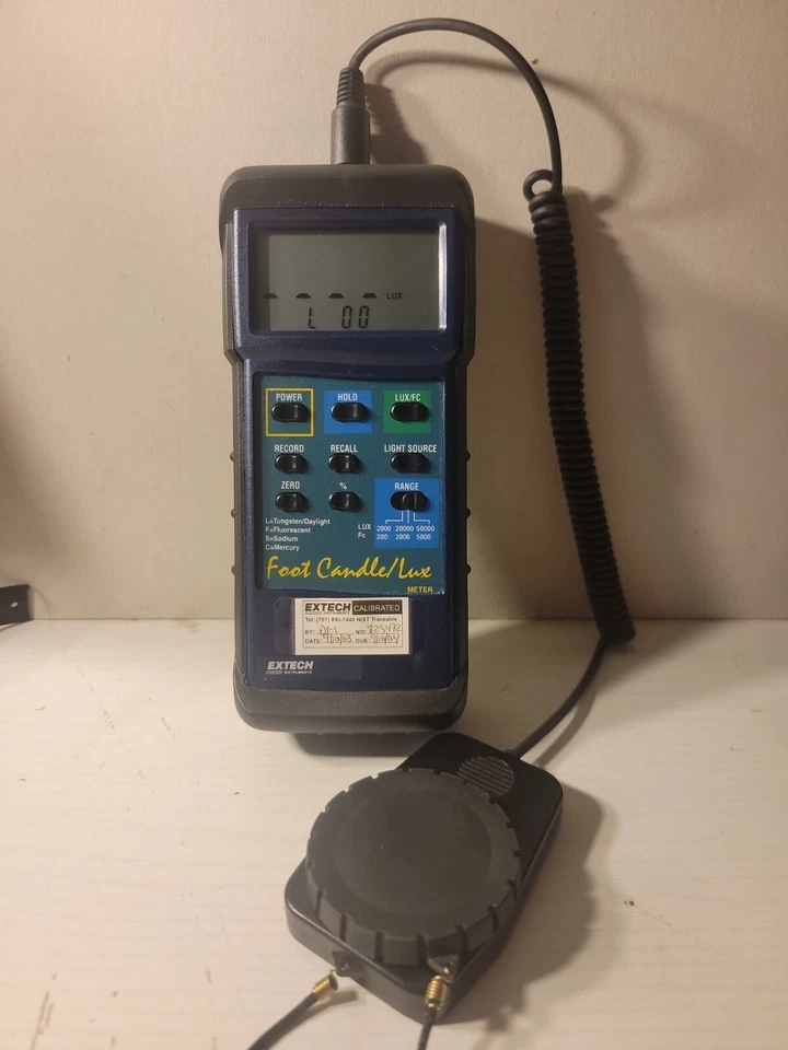 Extech 407026 Foot Candle Lux Heavy Duty Light Meter FREE SHIPPING - Image 2 of 3