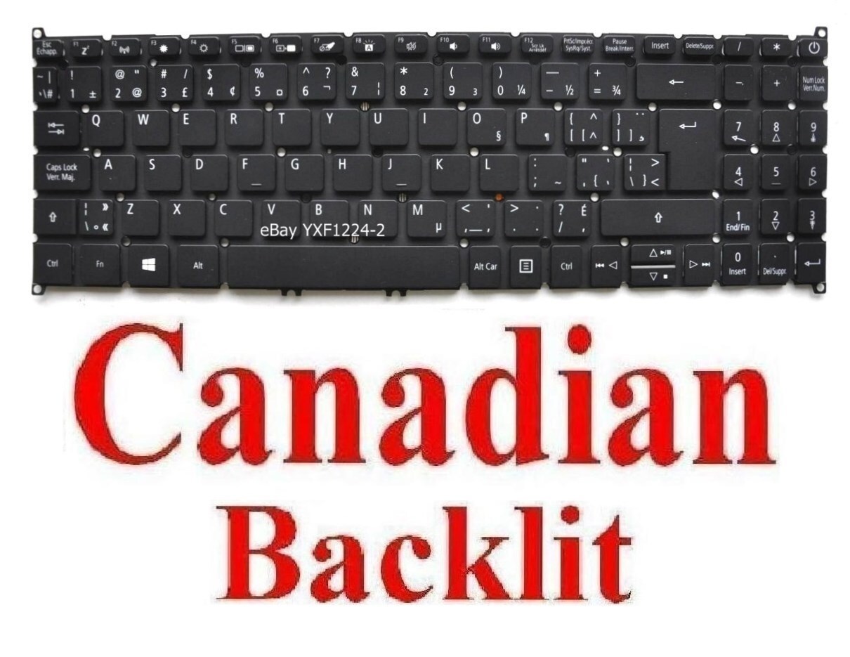 Keyboard for Acer N17P6 CA Canadian Falak Tayyeb Platinum