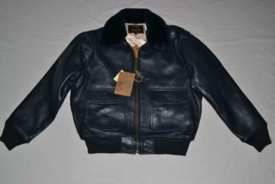SCHOTT NYC G1SC Lambskin Wings of Gold G-1 Flight Jacket NAVY BLUE  AUTHENTIC