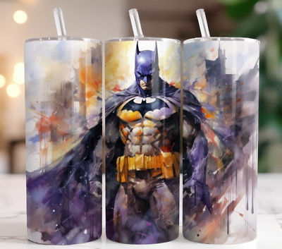 20oz Tumbler Insulated Stainless Steel Tumbler Watercolor Bat Superhero Gift