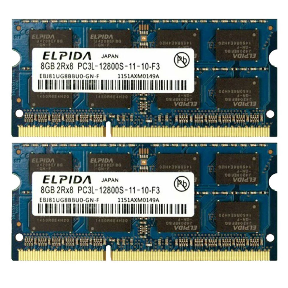 ELPIDA 32GB 16GB 8GB DDR3L 1600MHz PC3L-12800S 2Rx8 1.35V 204P Laptop Memory UK - Image 3 of 4