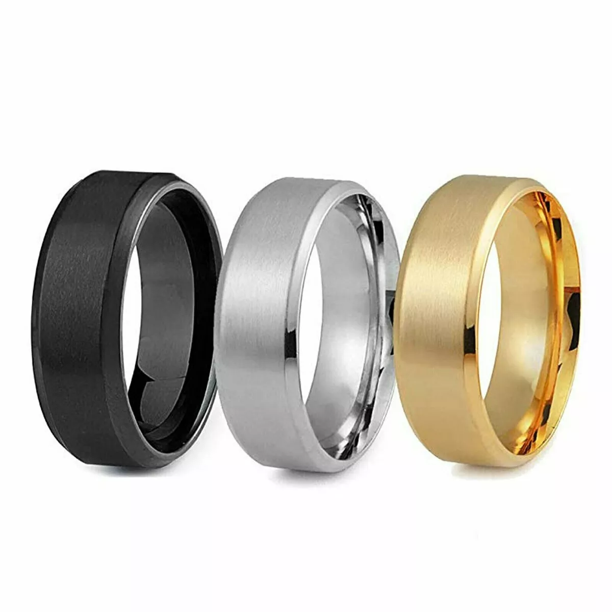 Black Matte Titanium Men's Wedding Band from Black Diamonds New York