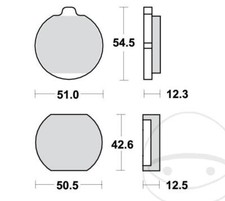 TRW front brake pads fit Kawasaki KH H1 Z650 B Z750 B Twin Z900 A Z1000 A Z1R