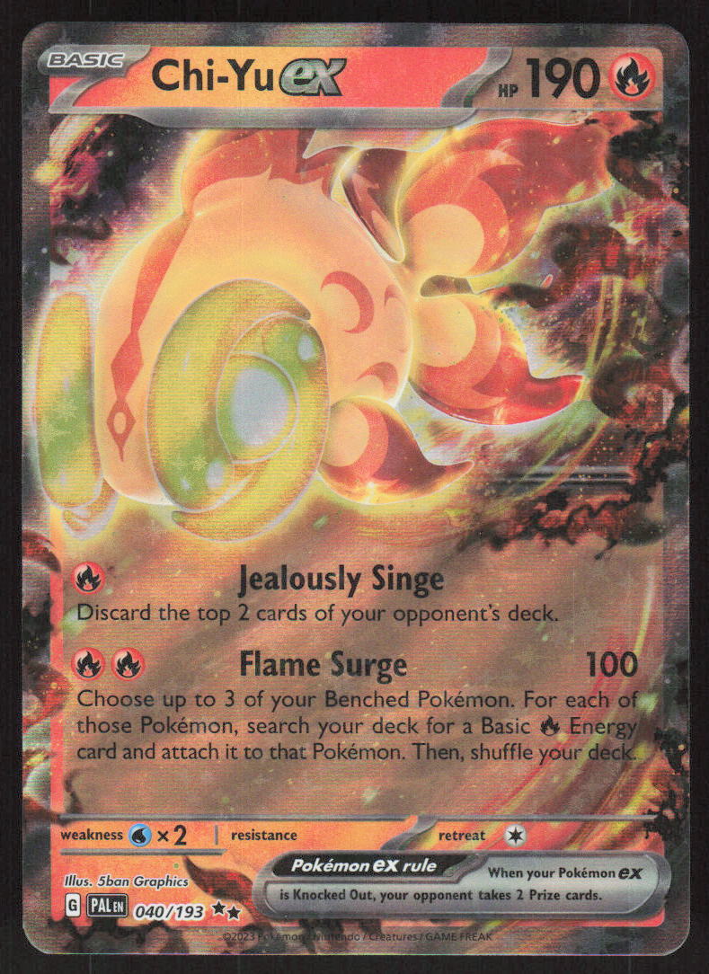 Pokemon TCG SV02: Paldea Evolved #040/193 Chi-Yu ex NM