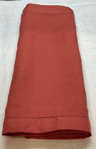Pottery Barn Linen Hemstitch Saffron Table Runner 16” x 108” NWOT - Picture 3 of 3