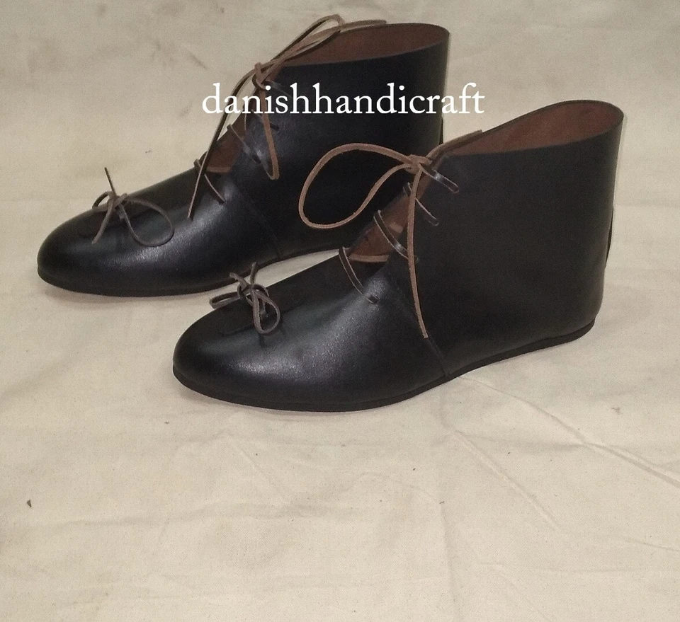 Medieval reenactment boots Handmade leather boots Fantasy cosplay boots - Image 3 of 4