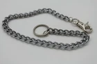 Men Silver Metal Short Wallet Chains Thick Link Simple Jeans Basic Biker Classy