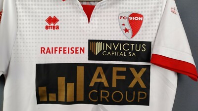 Maillot Errea FC Sion Domicile 2016/2017 - Autographié Par Konaté - Taille XS