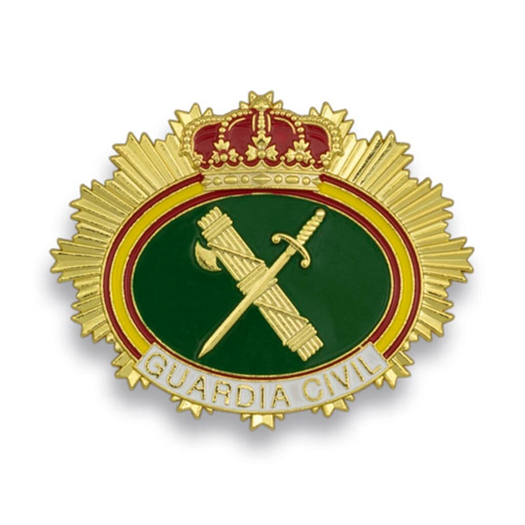 PLACA CARTERA GUARDIA CIVIL VERDE-DORADA + CARTERA PORTAPLACAS