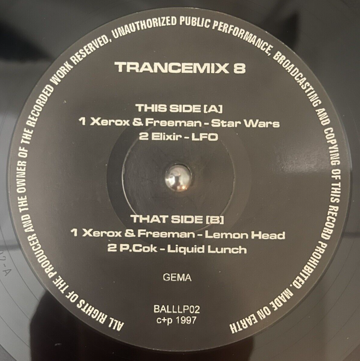 Trance Mix 8. Various Artist. 2 x Vinyl, LP. Balloonia Ltd Psy