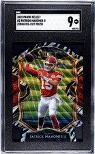 2020 Panini Select PATRICK MAHOMES  Zebra Die-Cut Prizm Concourse #2 SGC 9