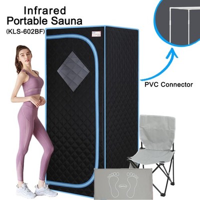 Portable Full Size Black Infrared Sauna tent Personal Home Spa, with Infrared