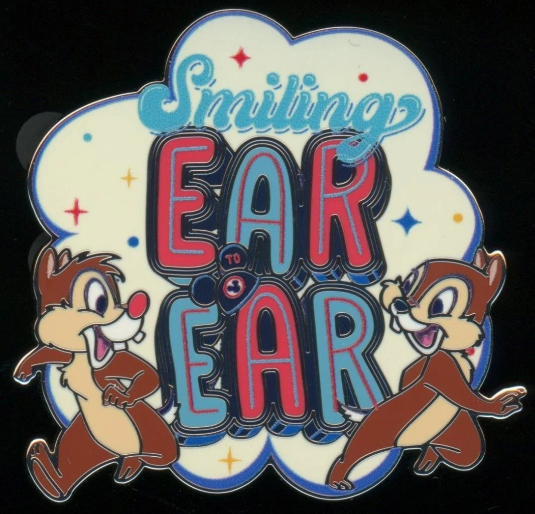 Chip Dale Smiling Ear to Ear Best Day Ever Booster Disney Pin 181745