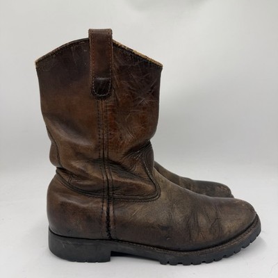 Vintage Red Wing Pecos 1155 Pull On Roper Boots Brown Men display picture 1