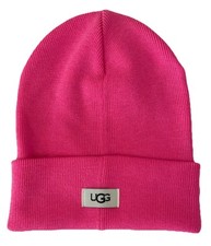NWT UGG Knit Cuff Beanie Hot Pink One Size