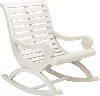 Outdoor - Sonora Rocking Chair - White Washed - Solid Wood - Transitional Britis