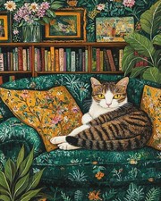 16"X20"Rolled Canvas Without Frame , Frame -Cat