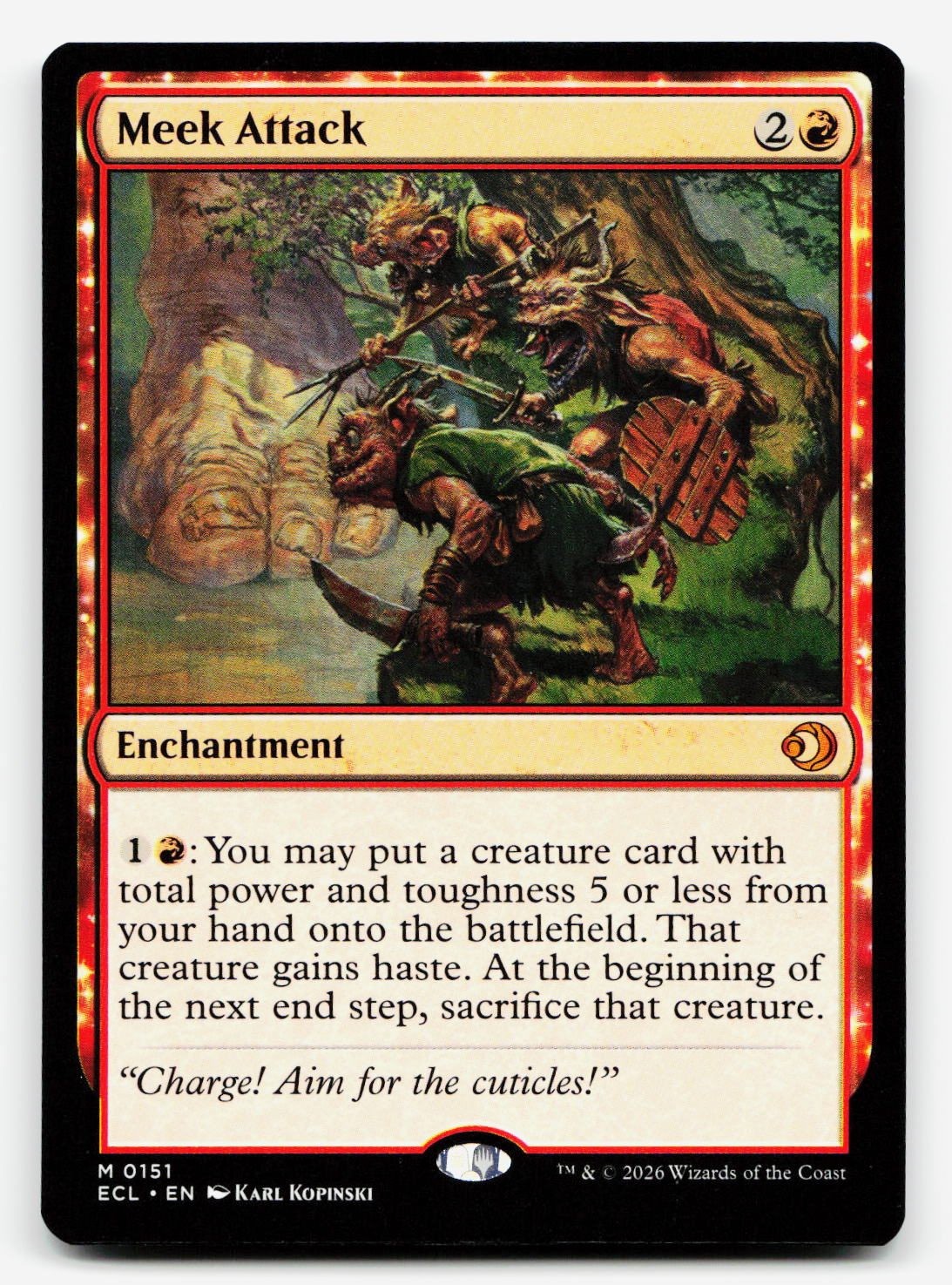 Meek Attack Mythic - Lorwyn Eclipsed 151 EN NM Magic