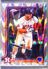 2025 Topps Chrome Pedro Leon Raywave Refractors #97 Astros