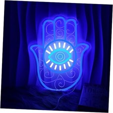 Evil Eye Neon Light - Hamsa Handheld LED Light, Evil Eye LED Light for Room