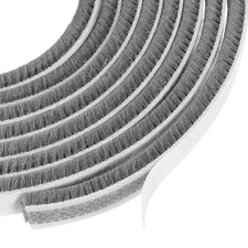 16ftx3/8"x1/4" Pile Weather Stripping Self Adhesive Weatherstripping Gray