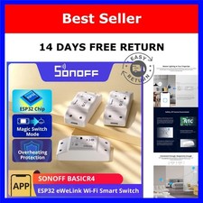 SONOFF BASICR4 WiFi Smart Switch eWeLink Alexa Google Home 100-240V
