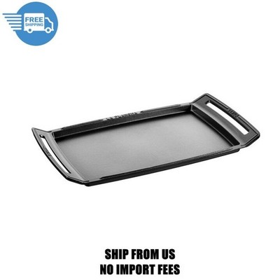 Staub Cast Iron18.25 inch x 10-inch, Double Burner Griddle / Plancha - Factory S