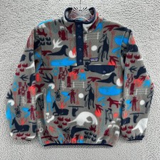 Patagonia Sweater Youth Boys Medium M 10 Lightweight Synchilla Snap T Pullover