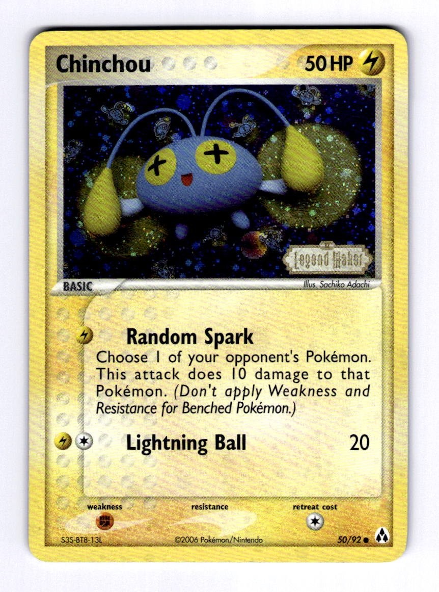 Chinchou - 57/101 Hidden Legends #57 (2004) Common Reverse Holo NM Pokemon