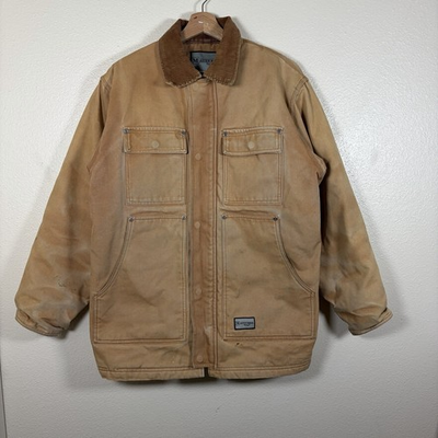#ad #ad Vintage 90s Walls Master Made Distressed Faded Work Jacket Medium Chore Quilted $100.00