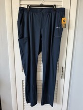 Carhartt Force Liberty Twill Straight Leg Scrub Pants M XL T Blue Performance