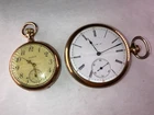 2 Elgin Antique Pocket Watches 1910 & 1913 Both 7 Jewel