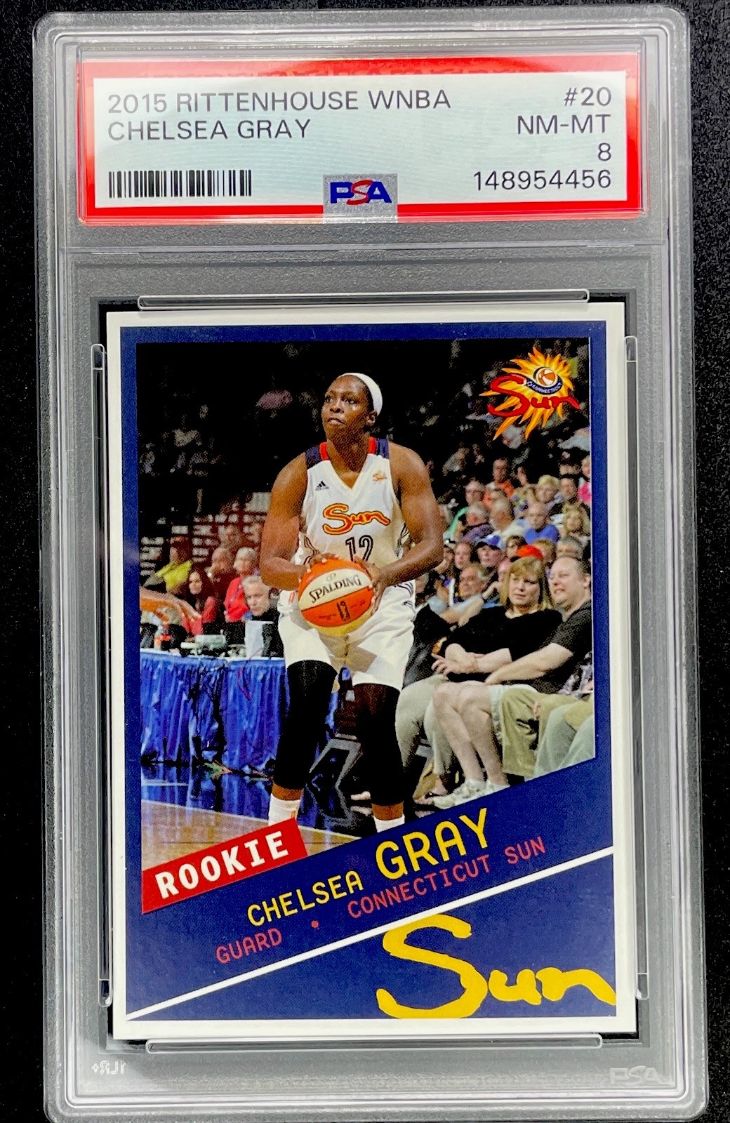 2015 Rittenhouse WNBA #20 Chelsea Gray Rookie PSA 8 Connecticut Sun view 1
