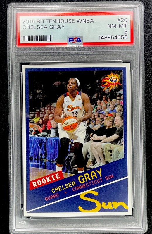 2015 Rittenhouse WNBA #20 Chelsea Gray Rookie PSA 8 Connecticut Sun