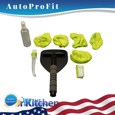Car Window Glass Wiper Cleaner Windshield Cleaning Tool Kit Brush Pad Extendable