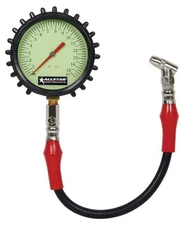 ALLSTAR PERFORMANCE ALL44046 Tire Pressure Gauge 0-15 PSI 4in Glow