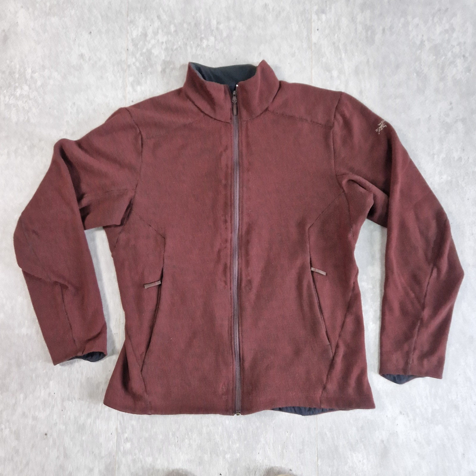 Arc'teryx Fleece Giacca Uomo Relaxed Fit Full Zip Outdoor Borgogna Large