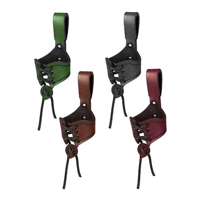 Hornform Tasse Becher Etui Ochsenhorn Becherhülle mit Riemen Bier